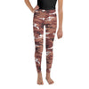 Youth Brown Camo Leggings Brown/white | Gearbunch.com