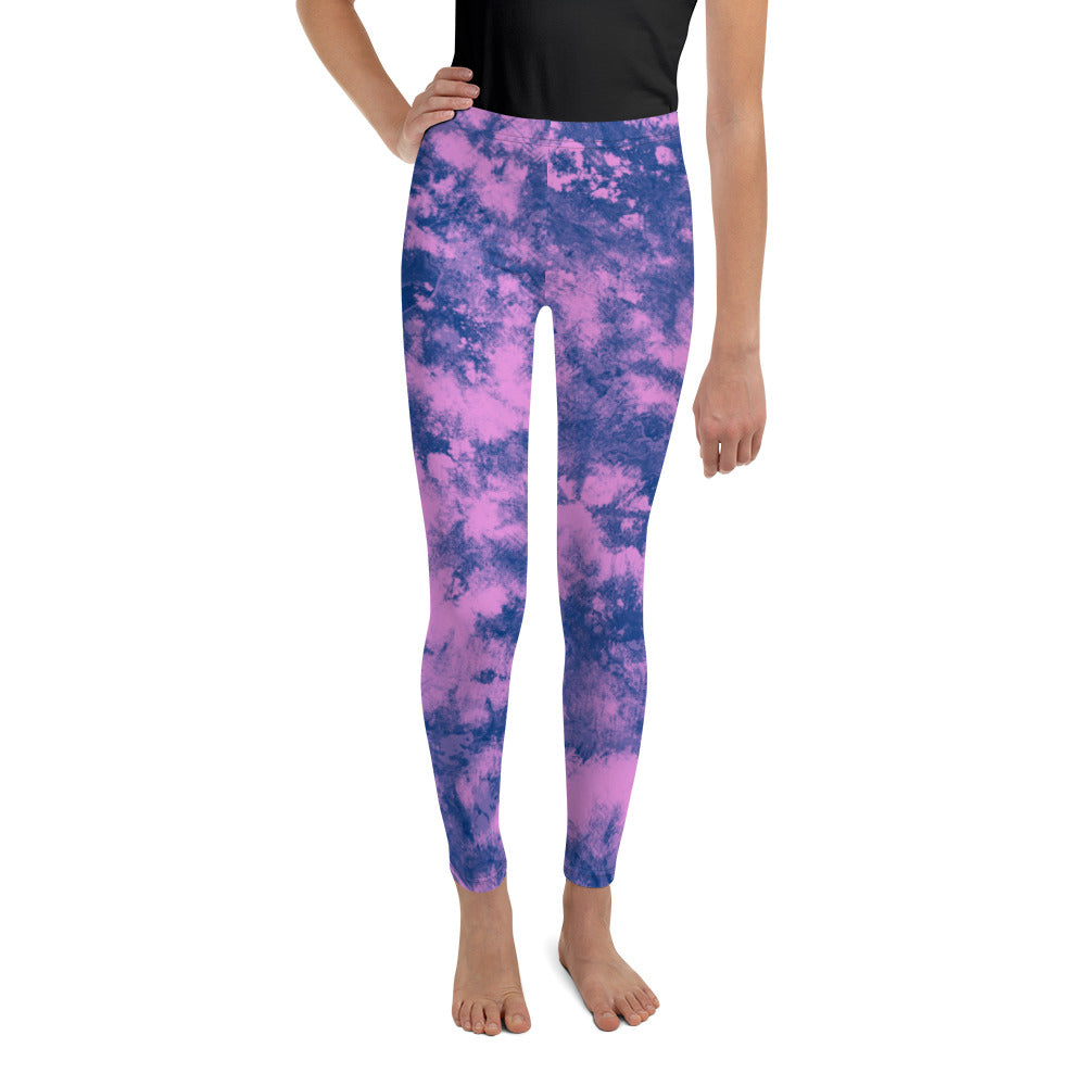 Youth Navy Glaze Leggings Blue/Purple | Gearbunch.com