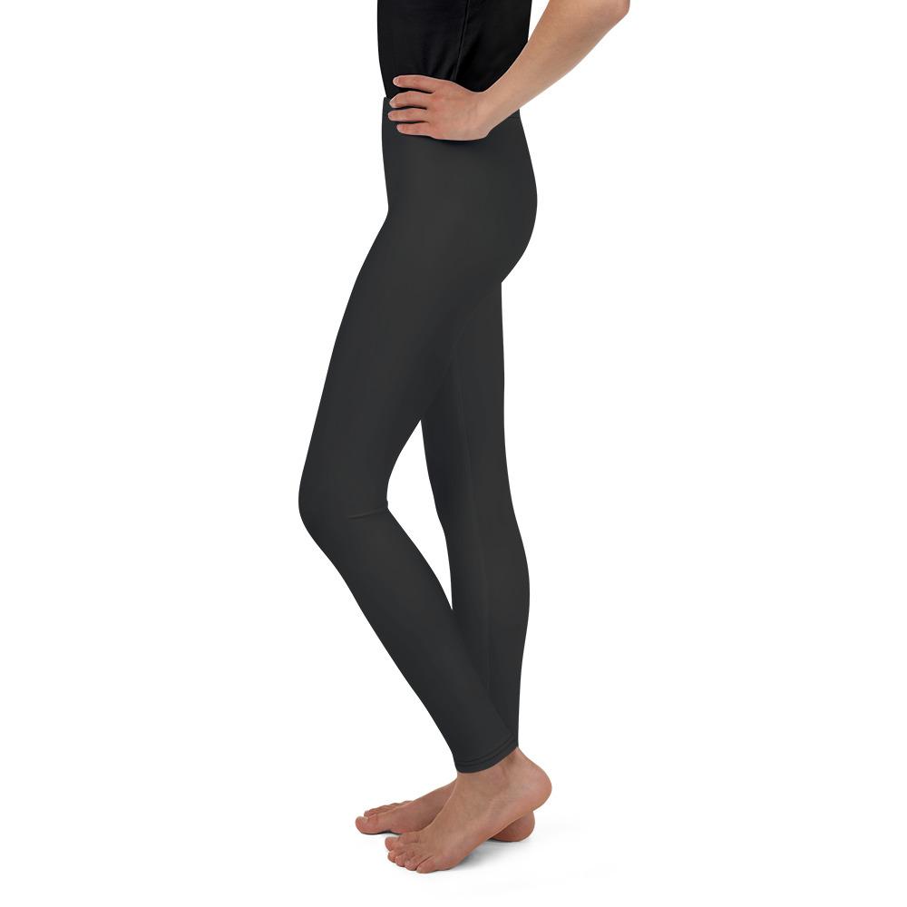 Solid Charcoal Grey Youth Leggings Gearbunch