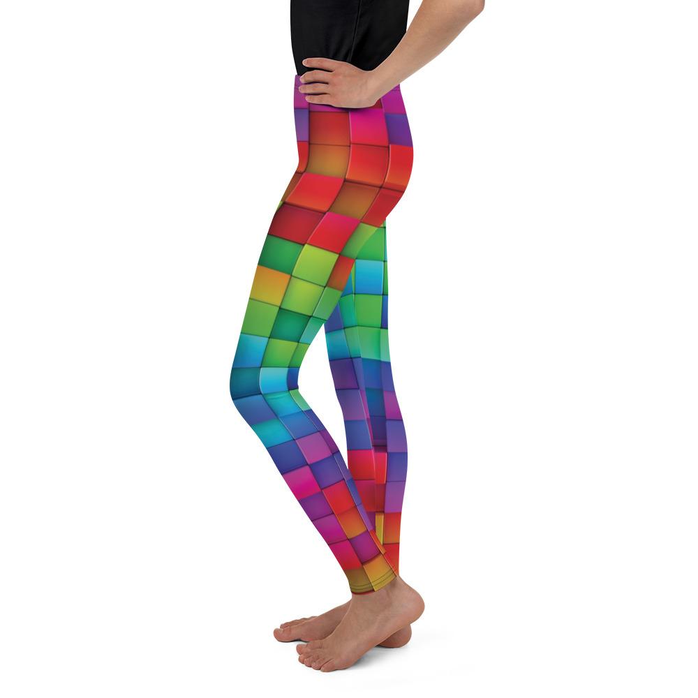 Rainbow Blocks Youth Leggings Gearbunch