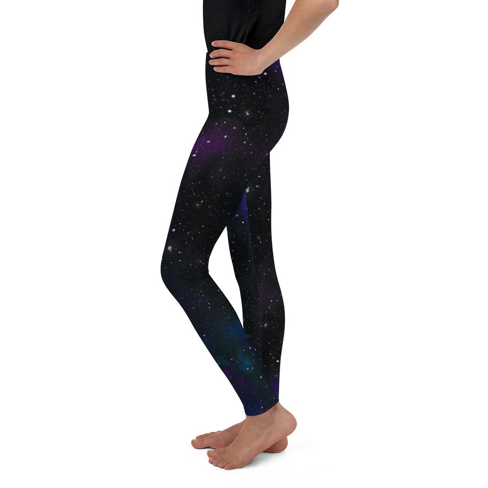 Purple Galaxy Youth Leggings Gearbunch