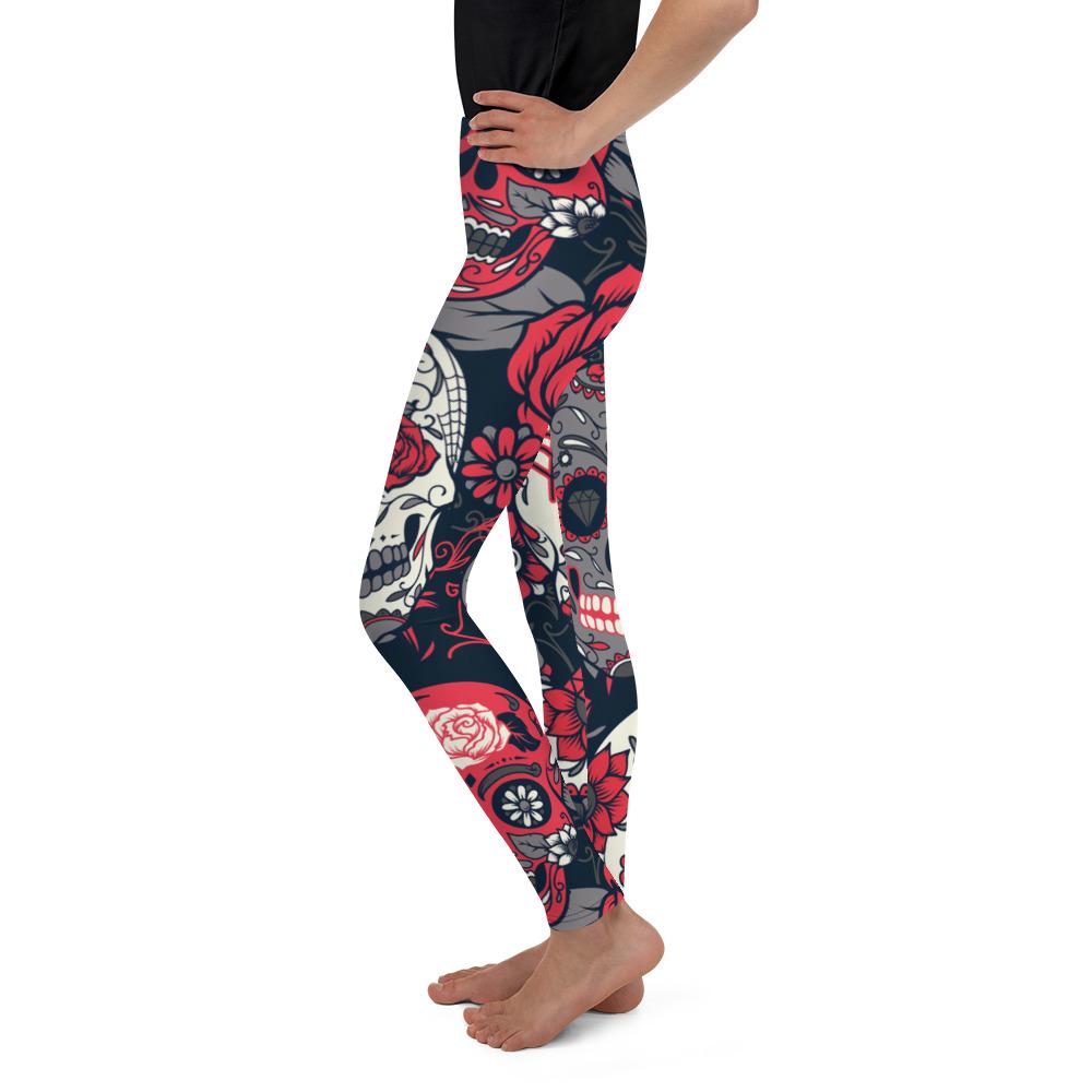 Pink Sugar Skull Youth Leggings Gearbunch