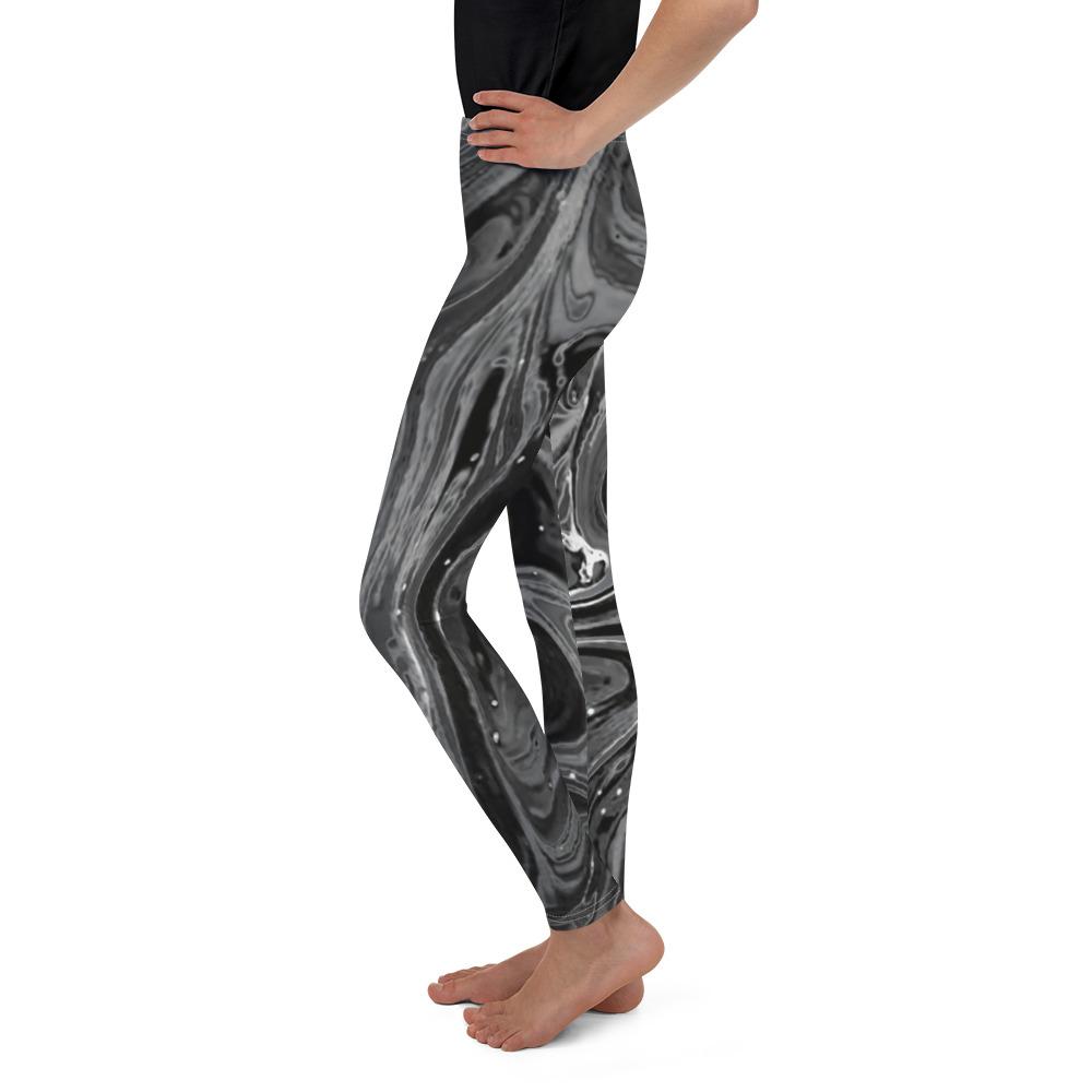 Youth Grey Swirl Leggings Grey/White | Gearbunch.com