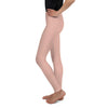 Youth Solid Nude Youth Leggings Pink/Beige | Gearbunch.com 