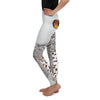 Youth Snowy Owl Eyes Leggings Brown/White | Gearbunch.com