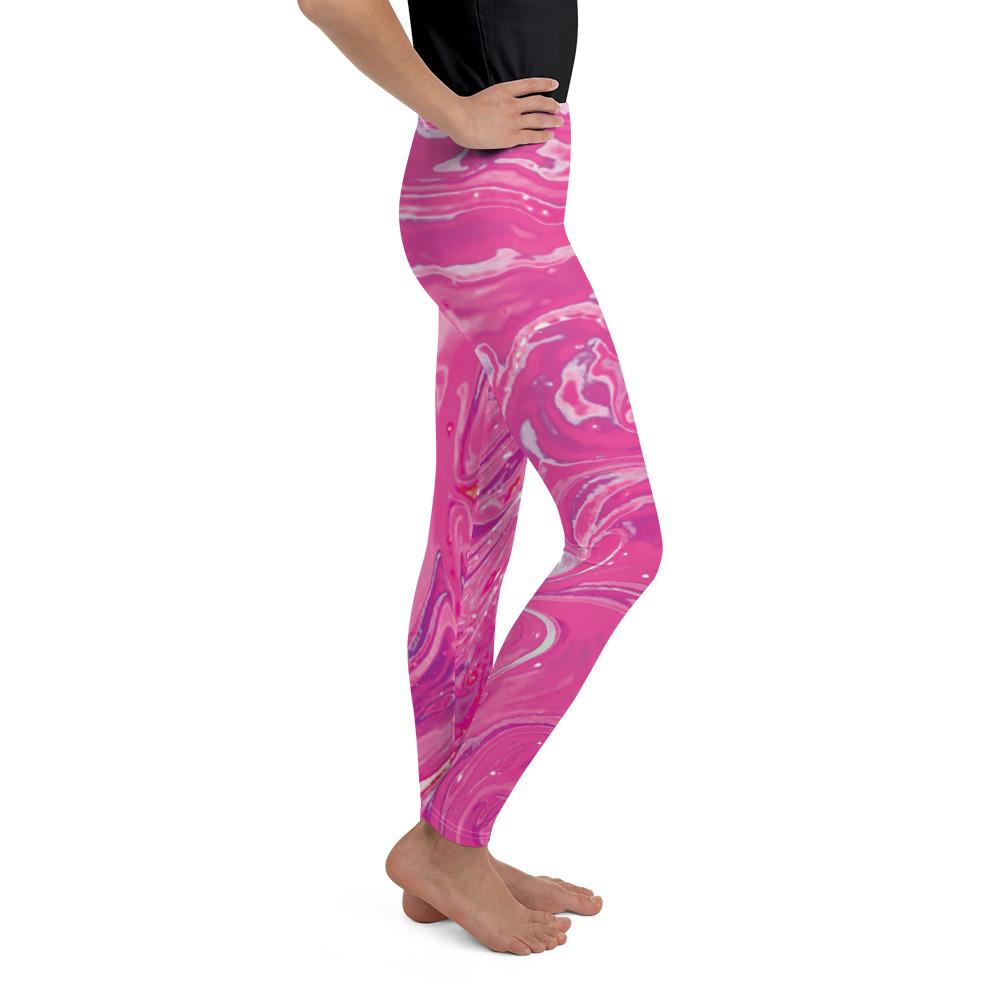 Pink Swirl Youth Leggings Gearbunch