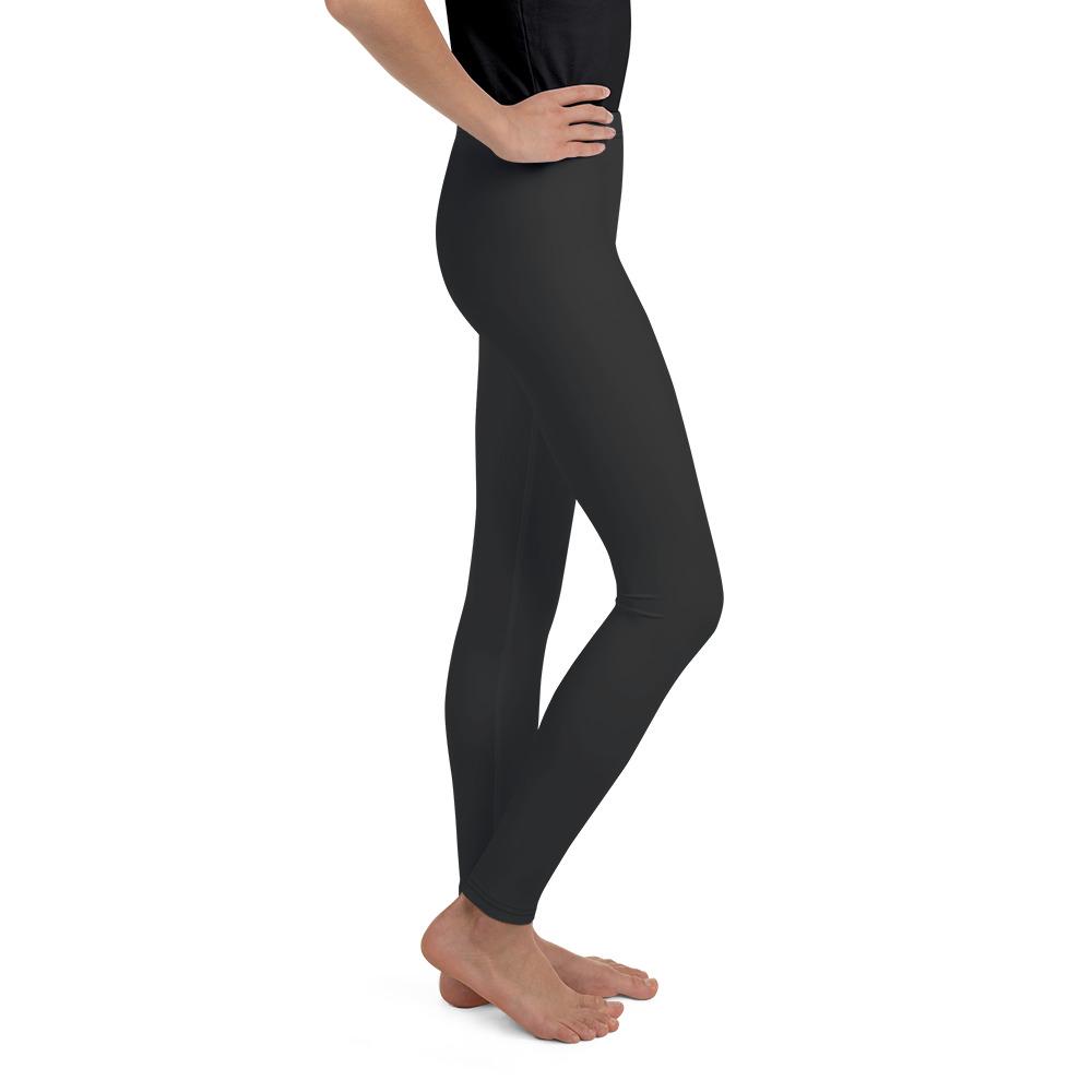 Solid Charcoal Grey Youth Leggings Gearbunch