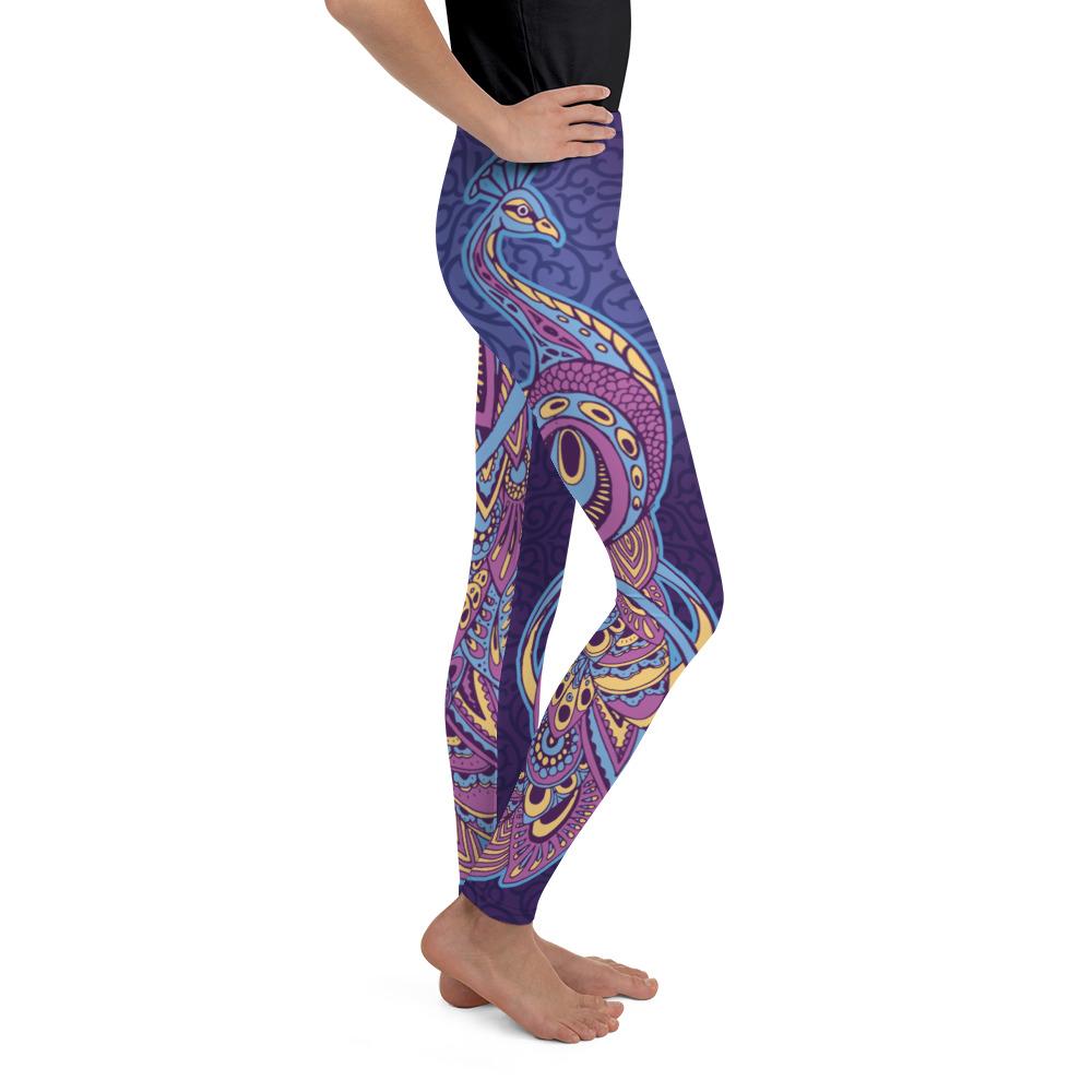 Ornamental Peacock Youth Leggings Gearbunch