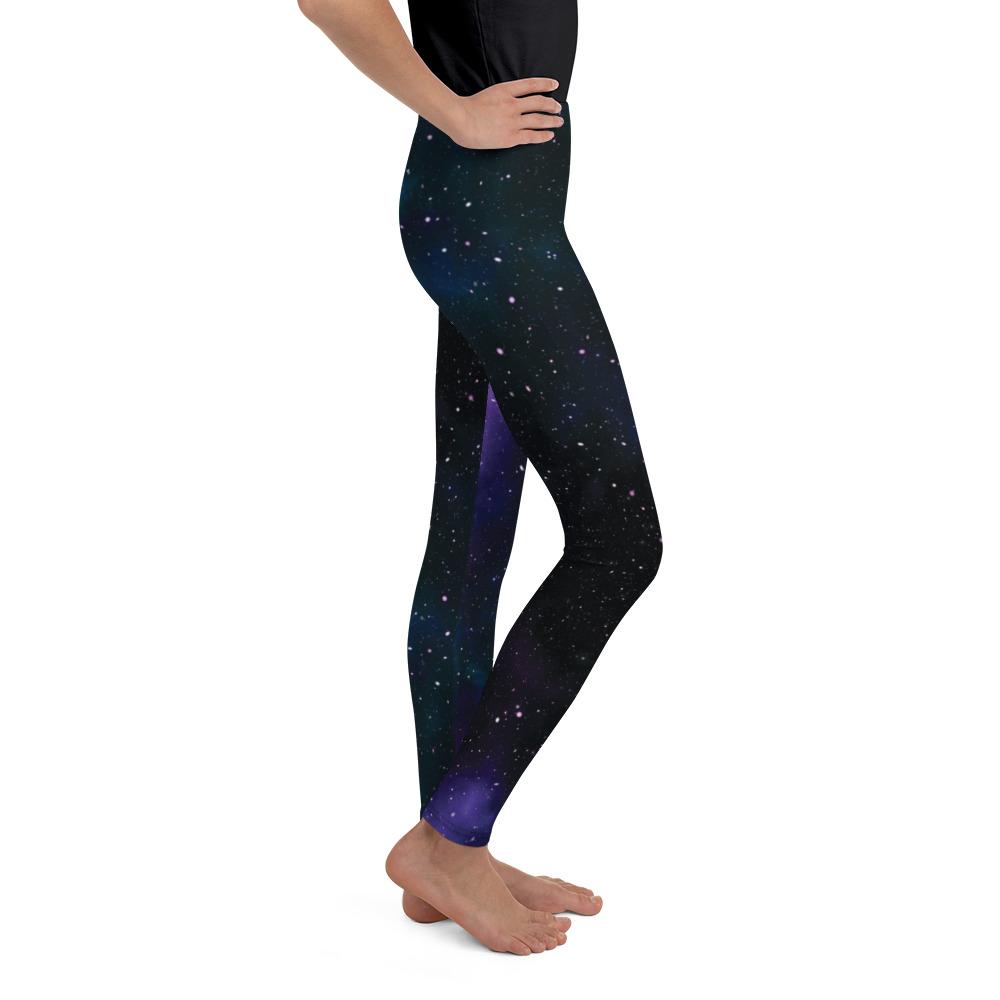 Purple Galaxy Youth Leggings Gearbunch