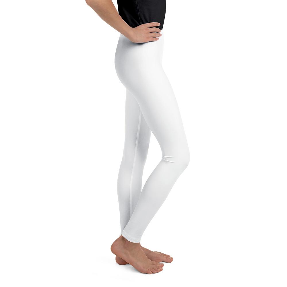 Solid White Youth Leggings Gearbunch