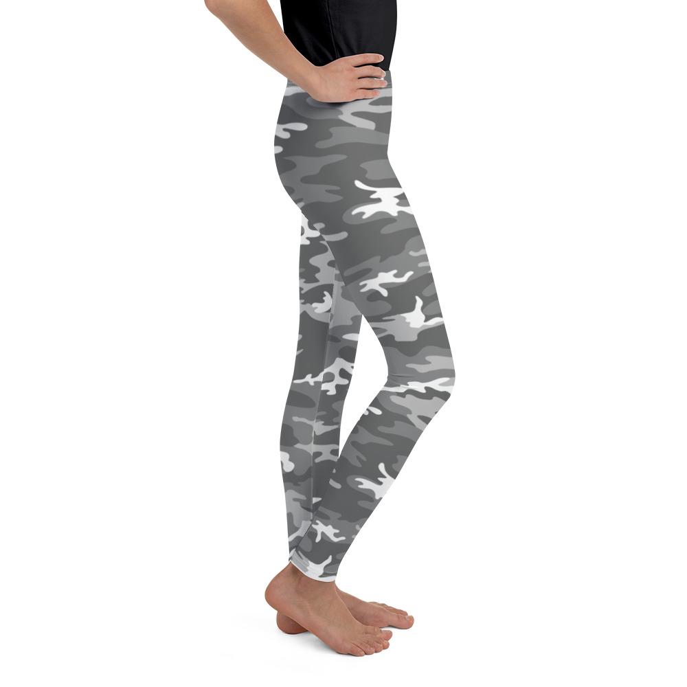 Light Grey Camo Youth Leggings