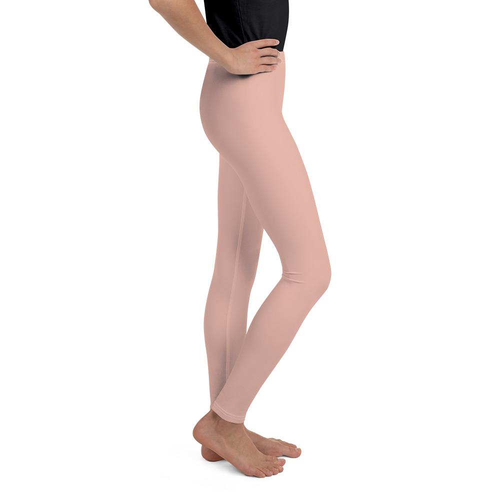 Youth Solid Nude Youth Leggings Pink/Beige | Gearbunch.com 