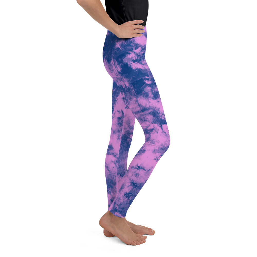 Youth Navy Glaze Leggings Blue/Purple | Gearbunch.com