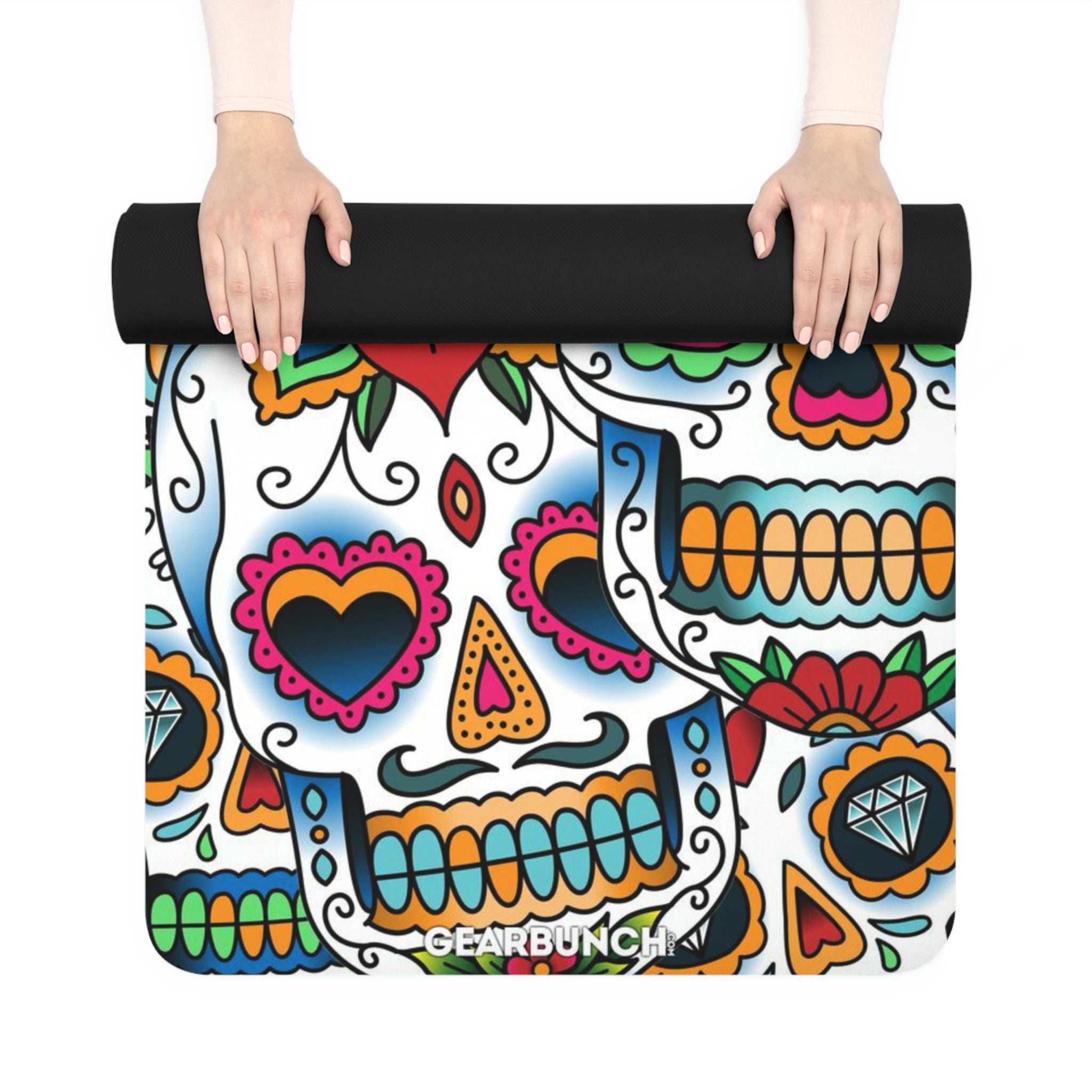 GearBunch Sugar Skull Colorful Dead  Yoga Mat