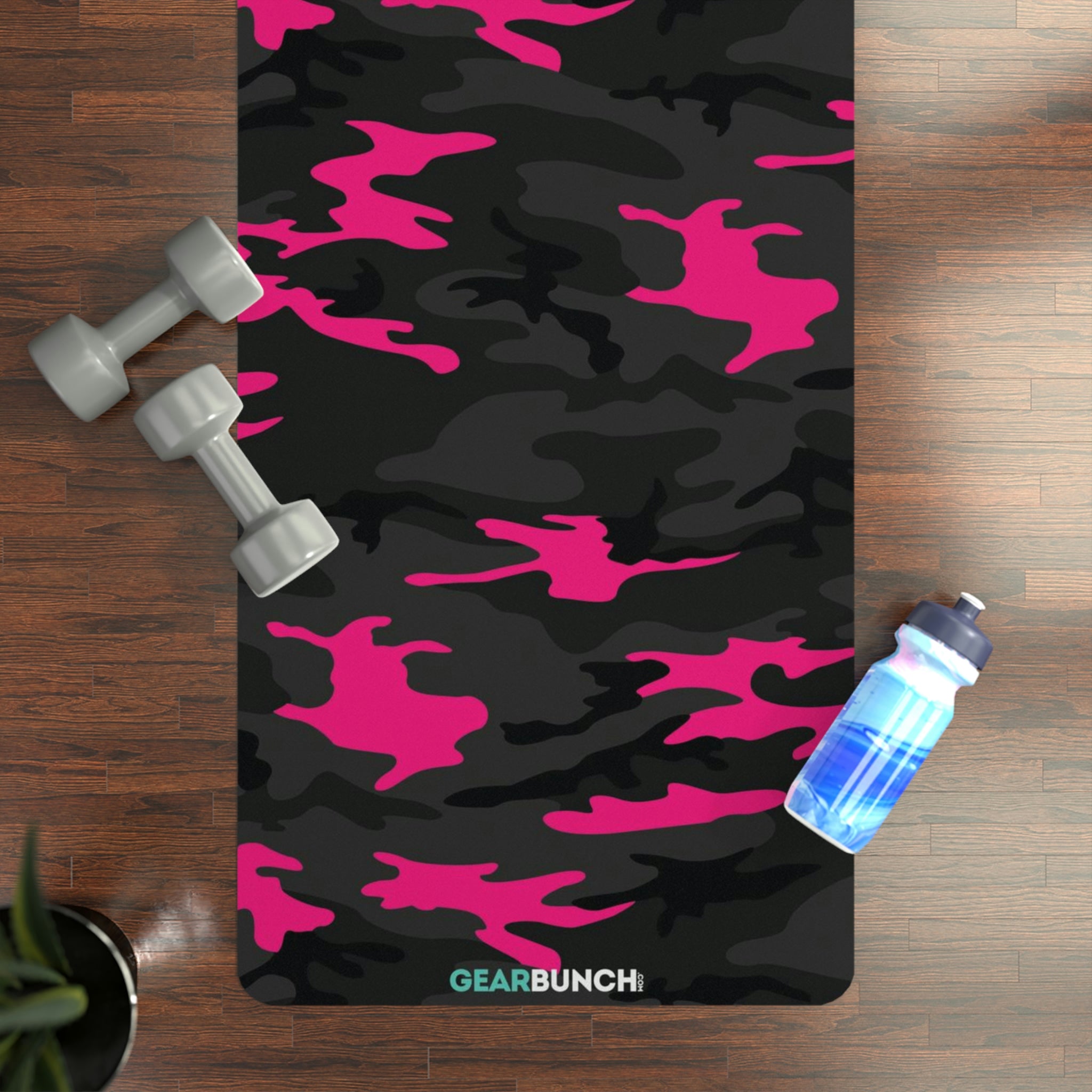 GearBunch Dark Pink Camo Yoga Mat