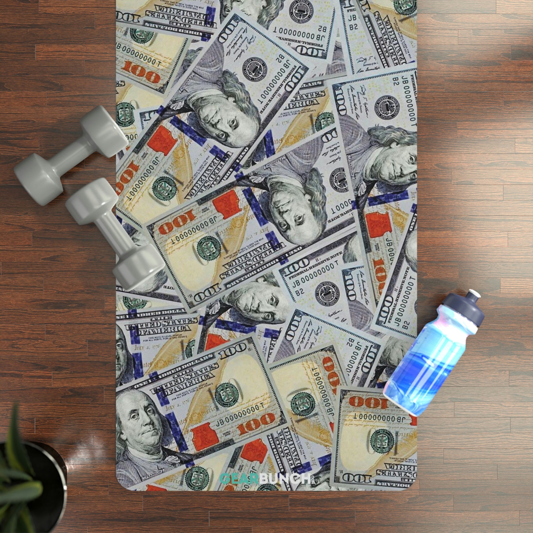 GearBunch Dollar Bills Yoga Mat