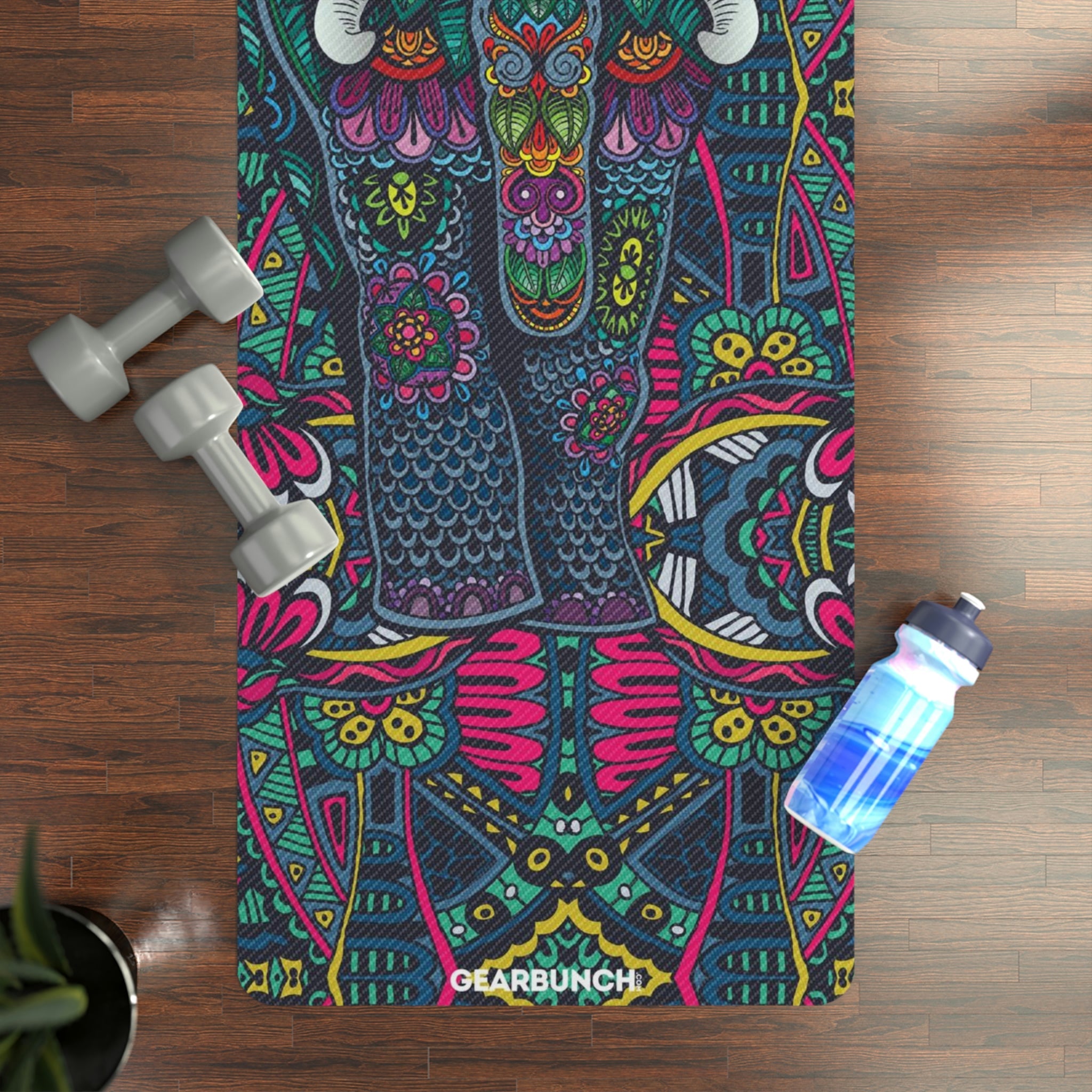 GearBunch Colorful Bright Elephant Yoga Mat