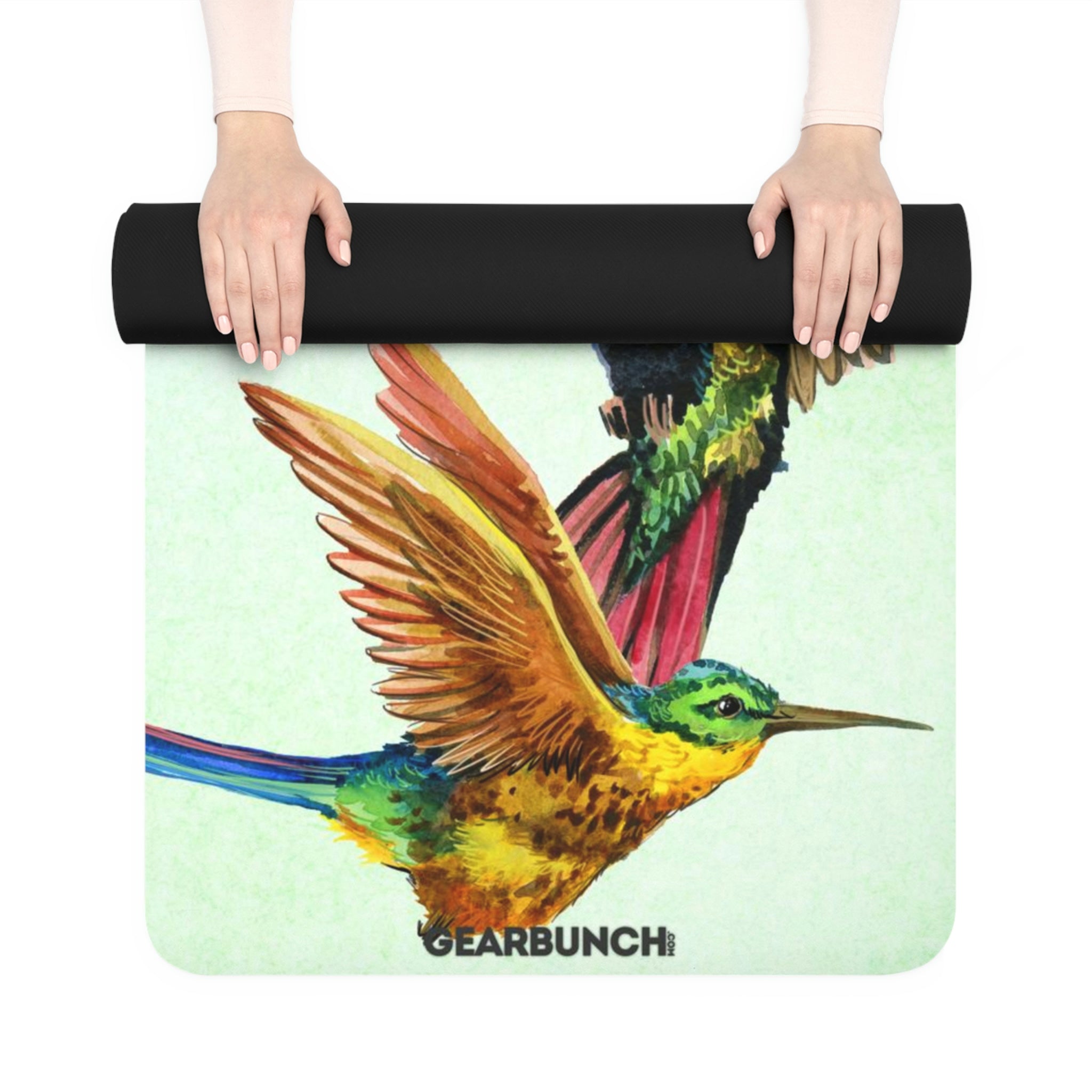 GearBunch Watercolor Hummingbirds Yoga Mat