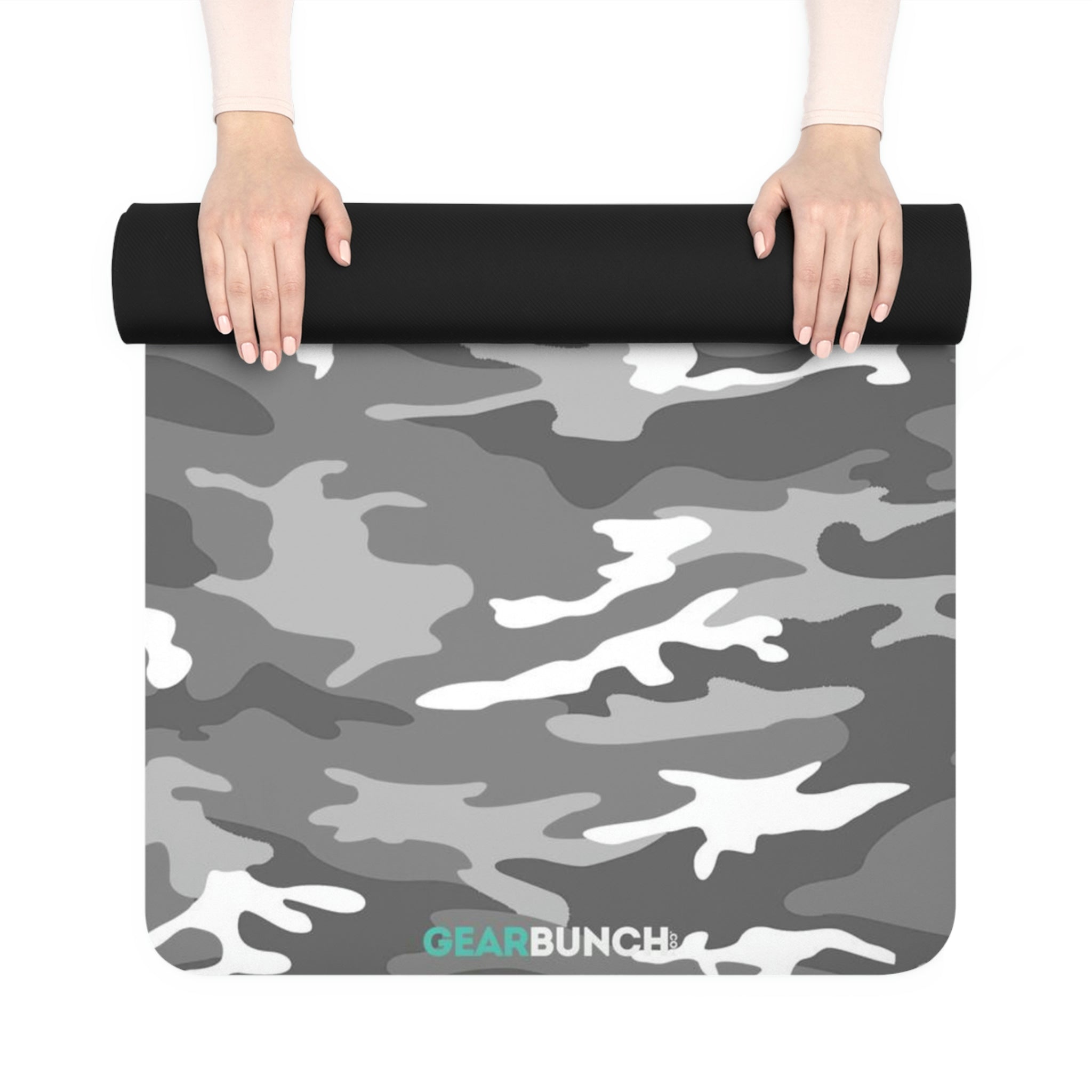 GearBunch Light Gray Camo Yoga Mat