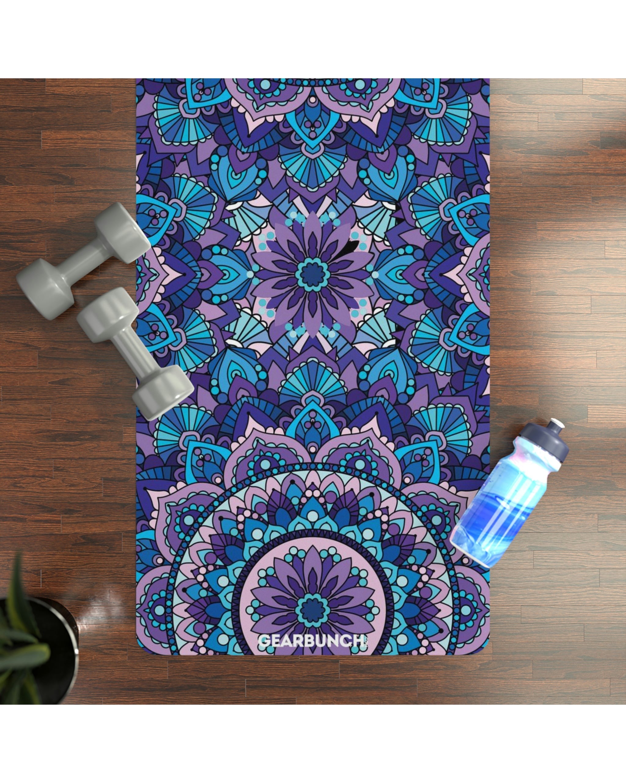 GearBunch Colorful Blue Mandala Yoga Mat