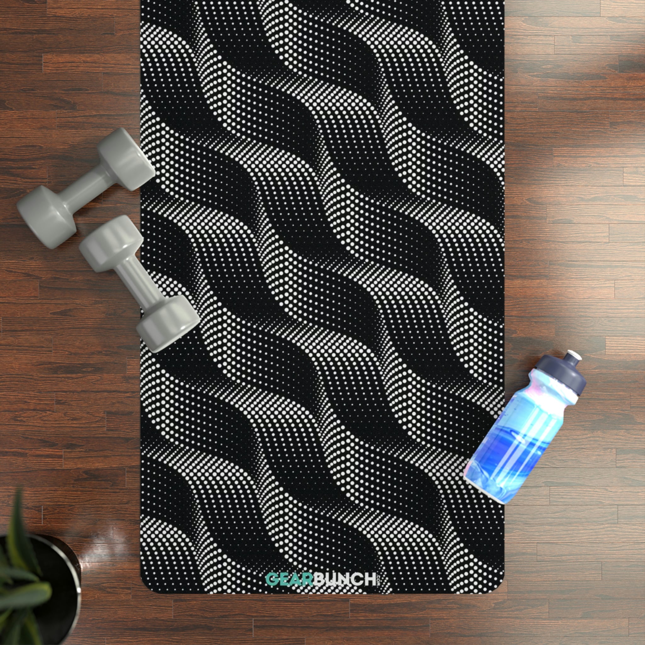 GearBunch Black & White Wave Yoga Mat