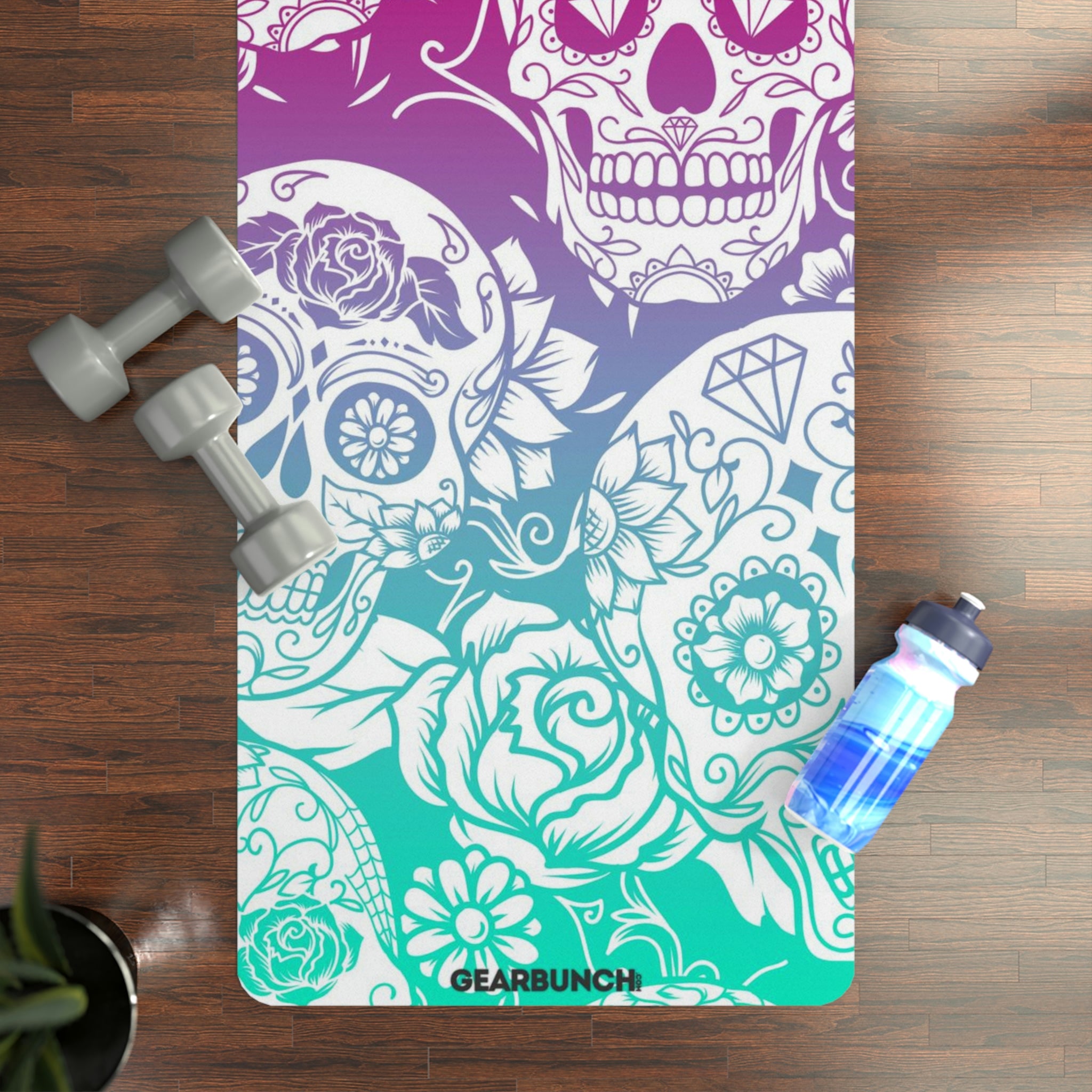 GearBunch Bright Sugar Skulls Yoga Mat