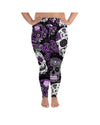 Purple Sugar Skull Plus Size Leggings