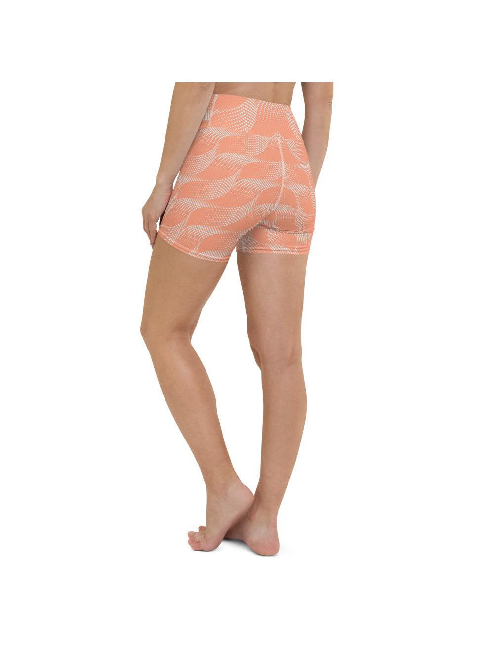 Apricot Wave Yoga Shorts Gearbunch