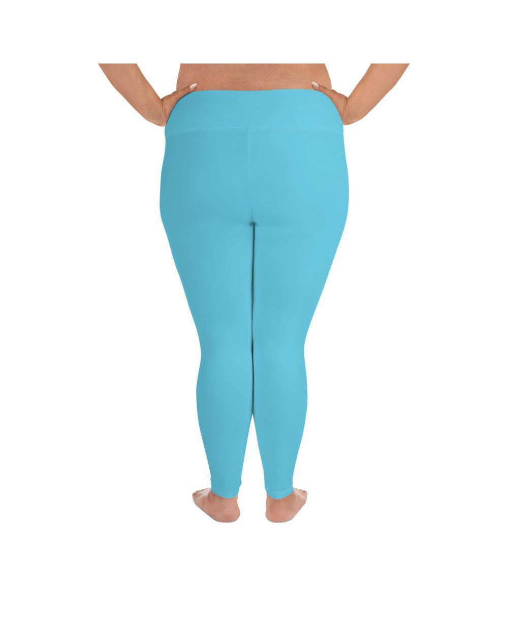 Solid Baby Blue Plus Size Leggings