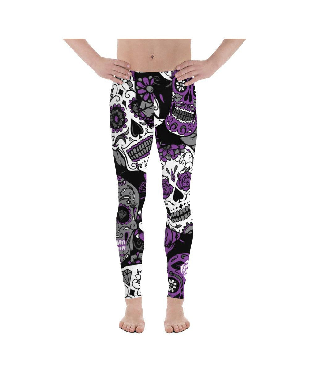 Purple Sugar Skull Meggings Gearbunch