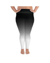 Ombre Black to White Plus Size Leggings Gearbunch