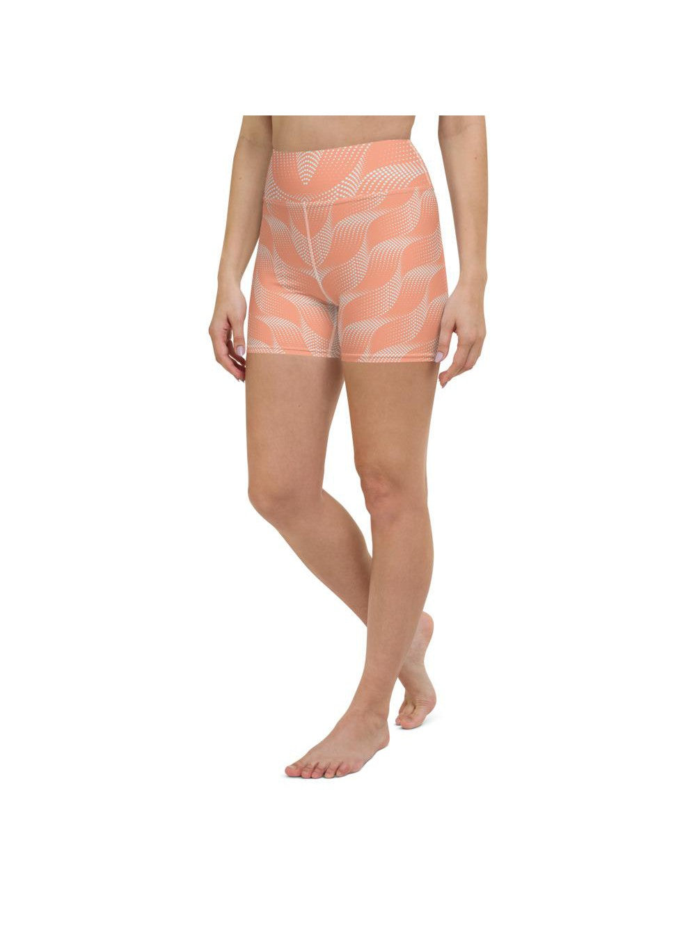 Apricot Wave Yoga Shorts Gearbunch