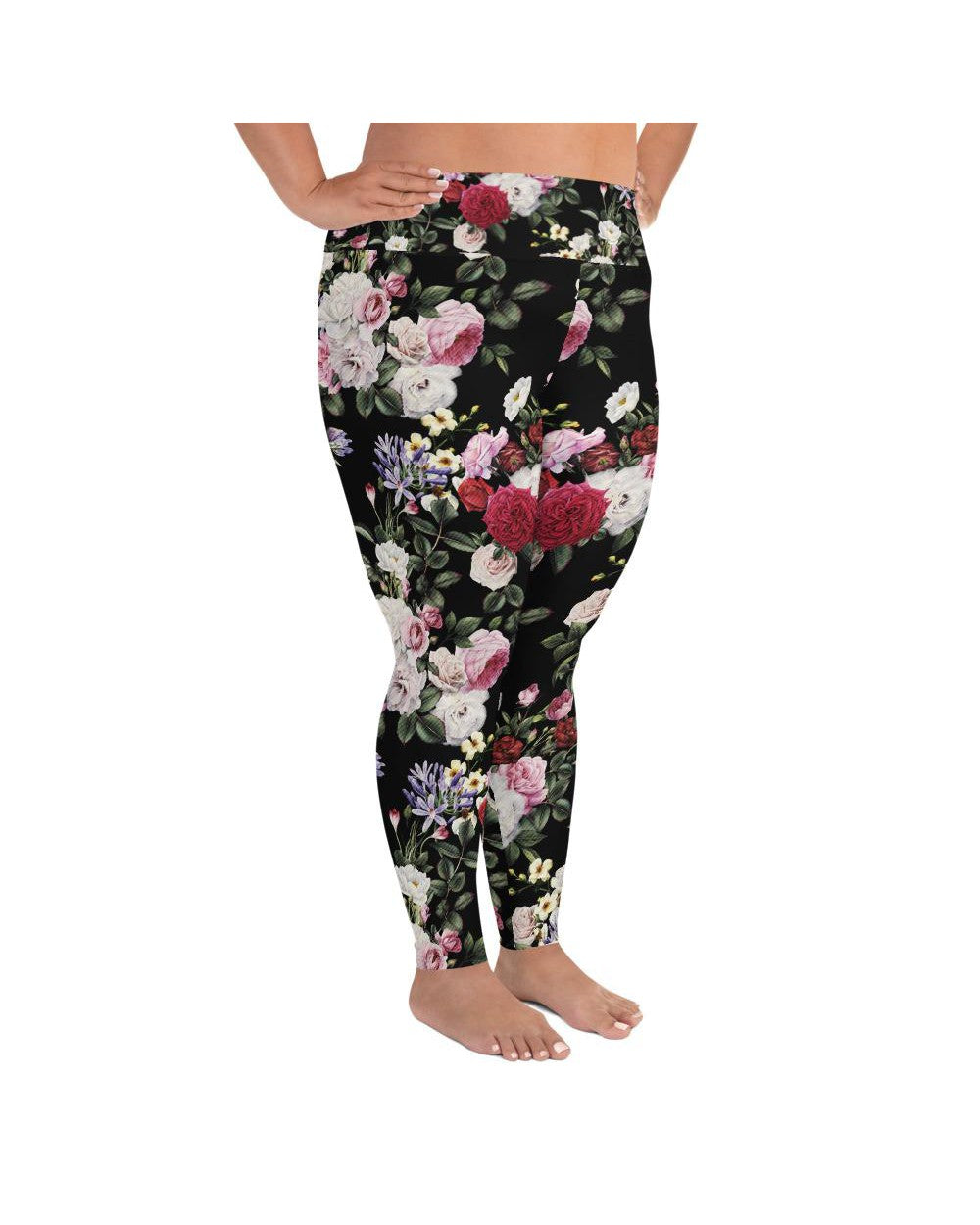 Colorful Roses Plus Size Leggings