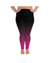 Ombre Black to Pink Plus Size Leggings