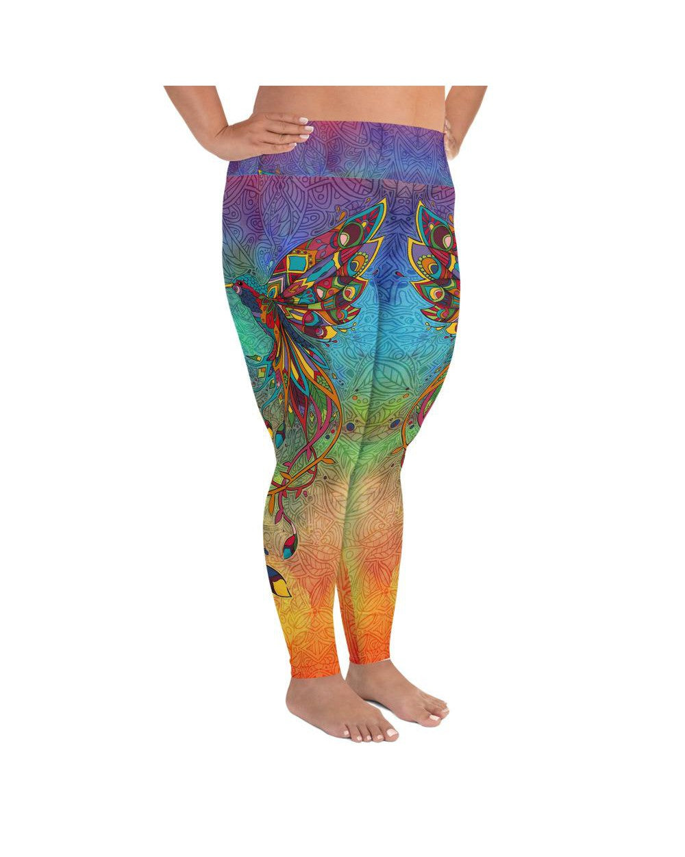 Ornamental Hummingbird Plus Size Leggings