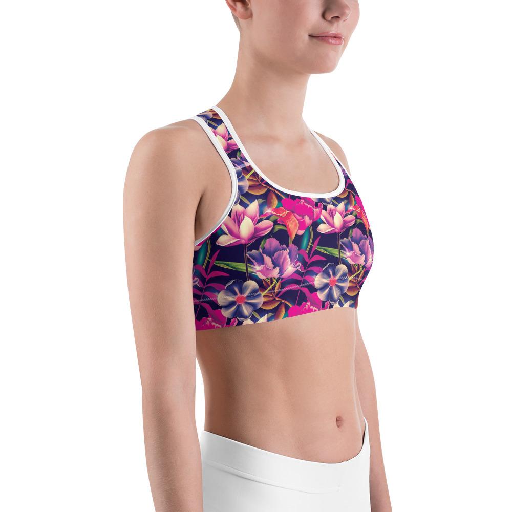 Tropical Floral Sports bra