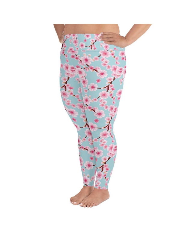 Cherry Daisy Plus Size Leggings