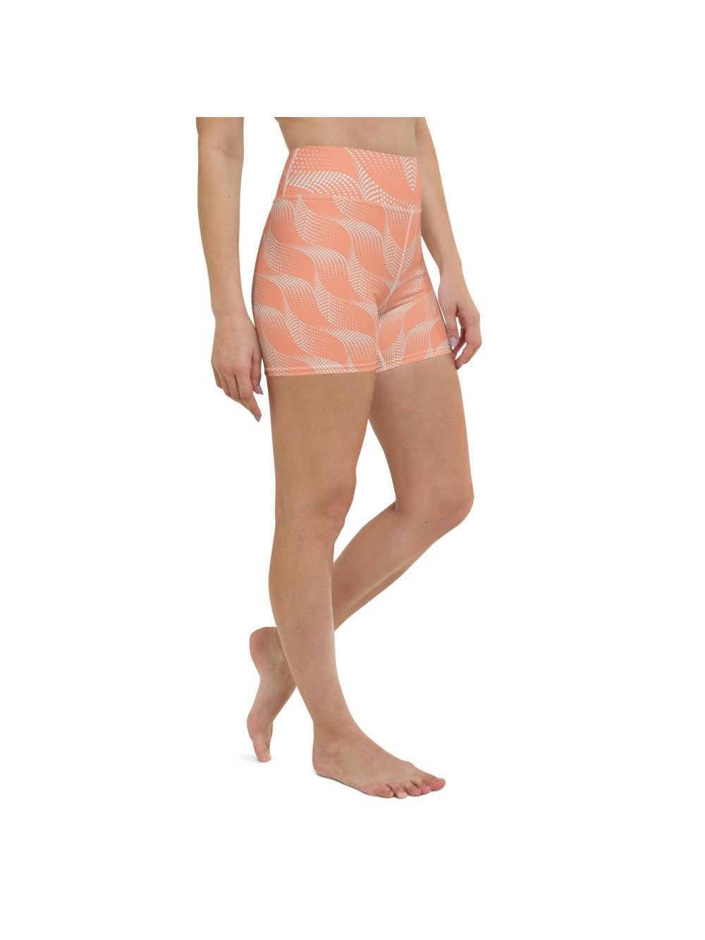 Apricot Wave Yoga Shorts Gearbunch