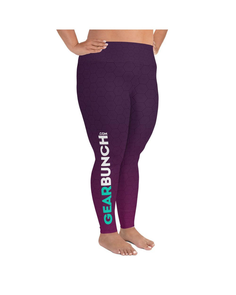 Purple Gradient Promo Plus Size Leggings GearBunch