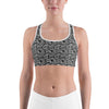 Black & White Paisley Sports Bra