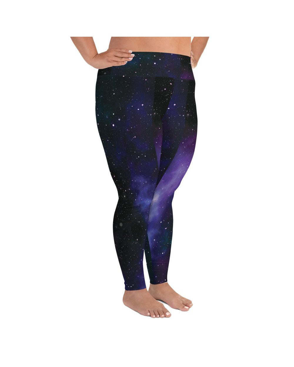 Purple Galaxy Plus Size Leggings