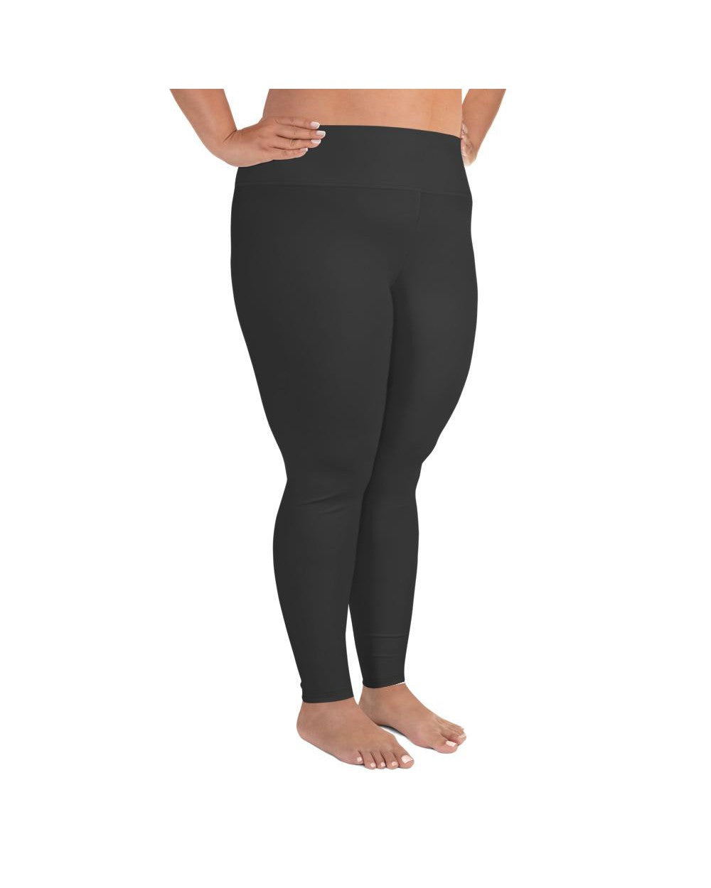 Solid Charcoal Grey Plus Size Leggings Gearbunch