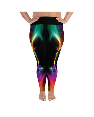 EDM Particle Wave Plus Size Leggings