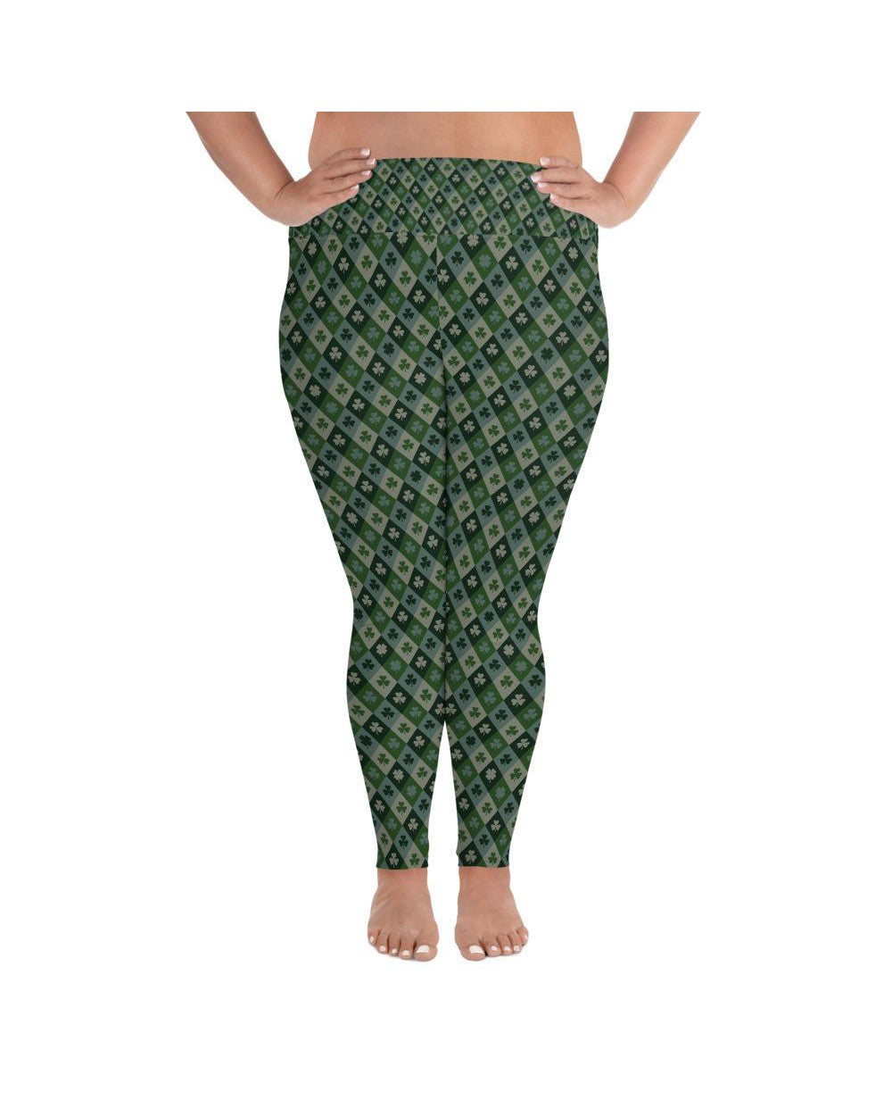 Shamrock Pattern Plus Size Leggings