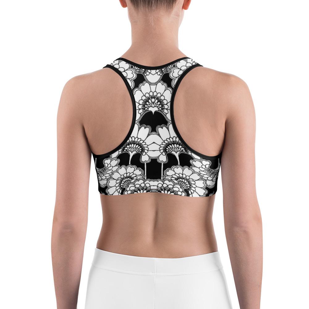 Japanese Floral Sports Bra Gearbunch