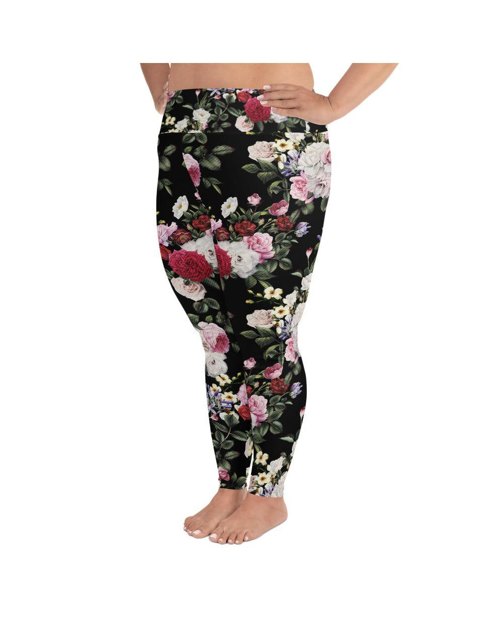 Colorful Roses Plus Size Leggings