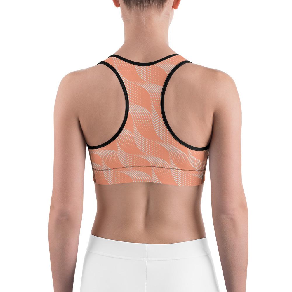 Apricot Wave Sports Bra Gearbunch