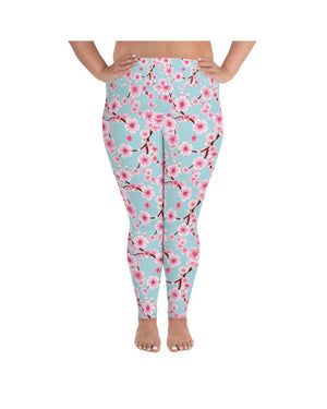 Japanese Cherry Blossom Plus Size Leggings