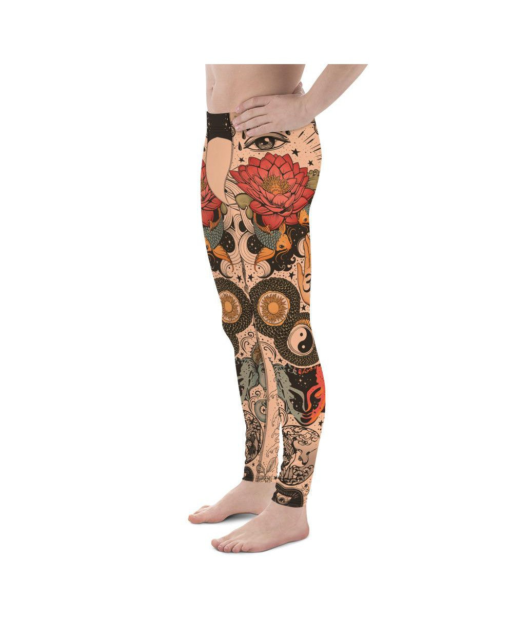 Tattooed Lotus Meggings Men's Leggings Gearbunch