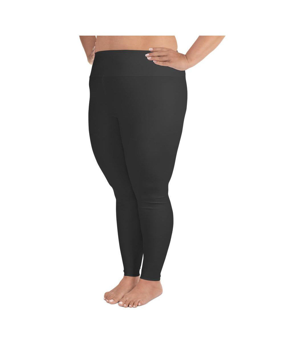 Solid Charcoal Grey Plus Size Leggings Gearbunch